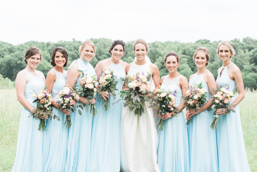 Sky Blue Bridesmaid dresses front