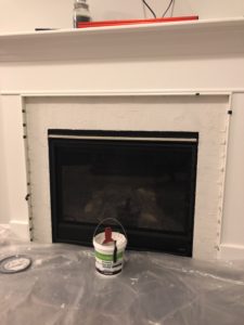 Faux Brick Fireplace