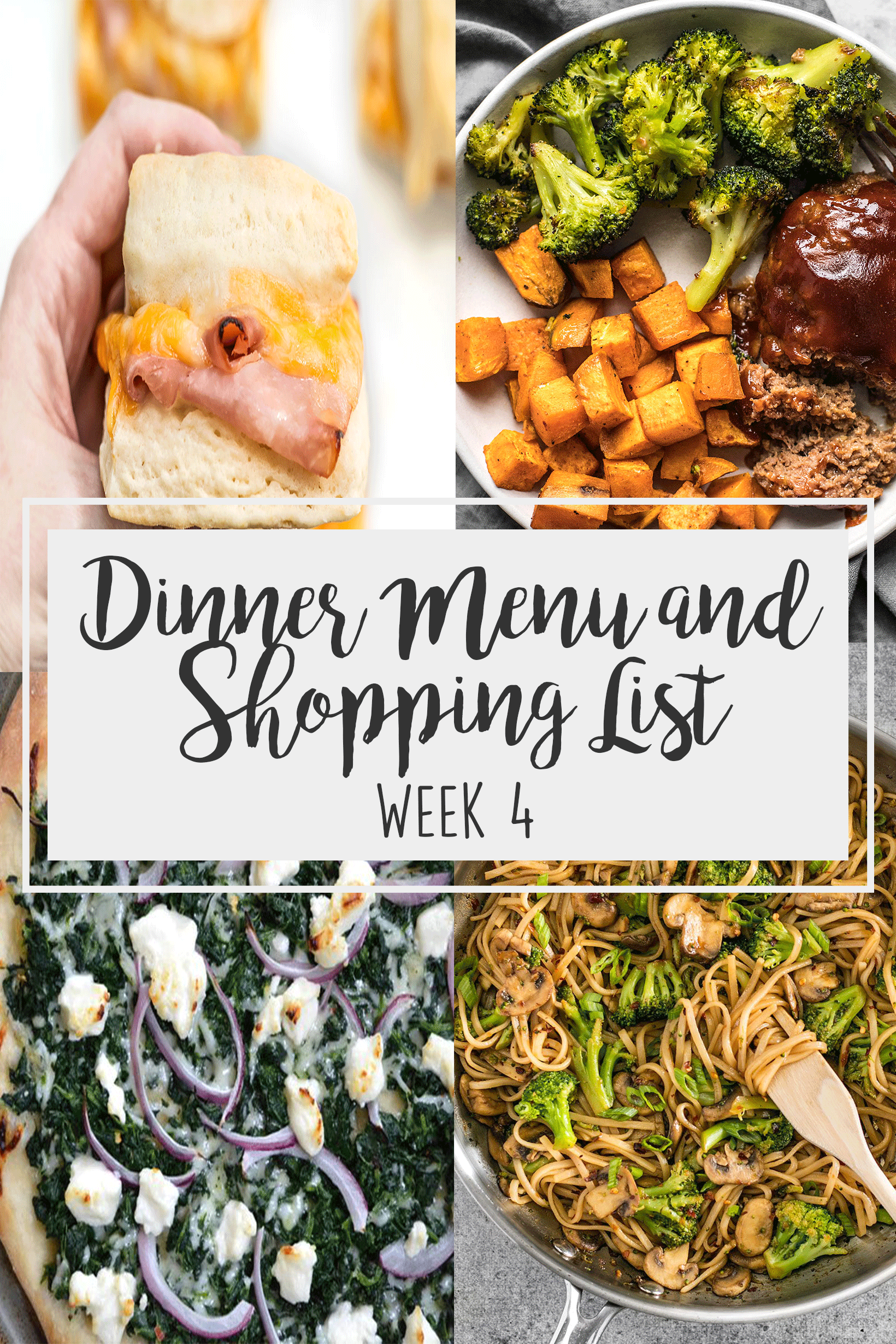 Weekly Shopping list and Menu