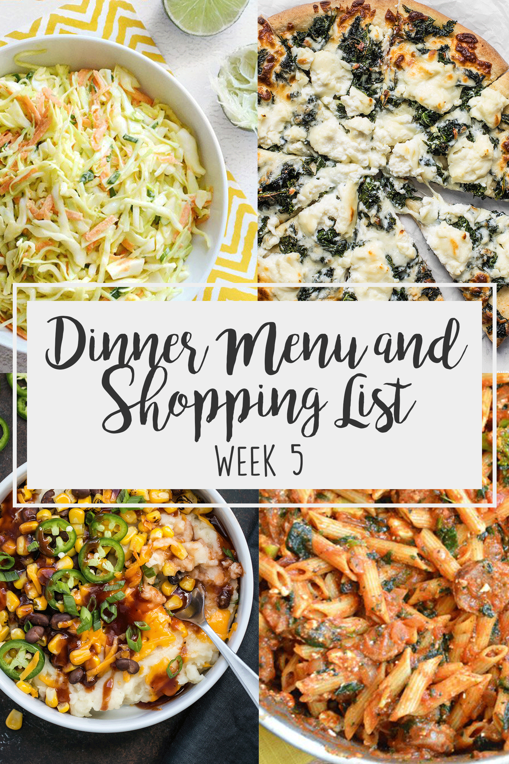 Weekly Menu and Shopping List 5