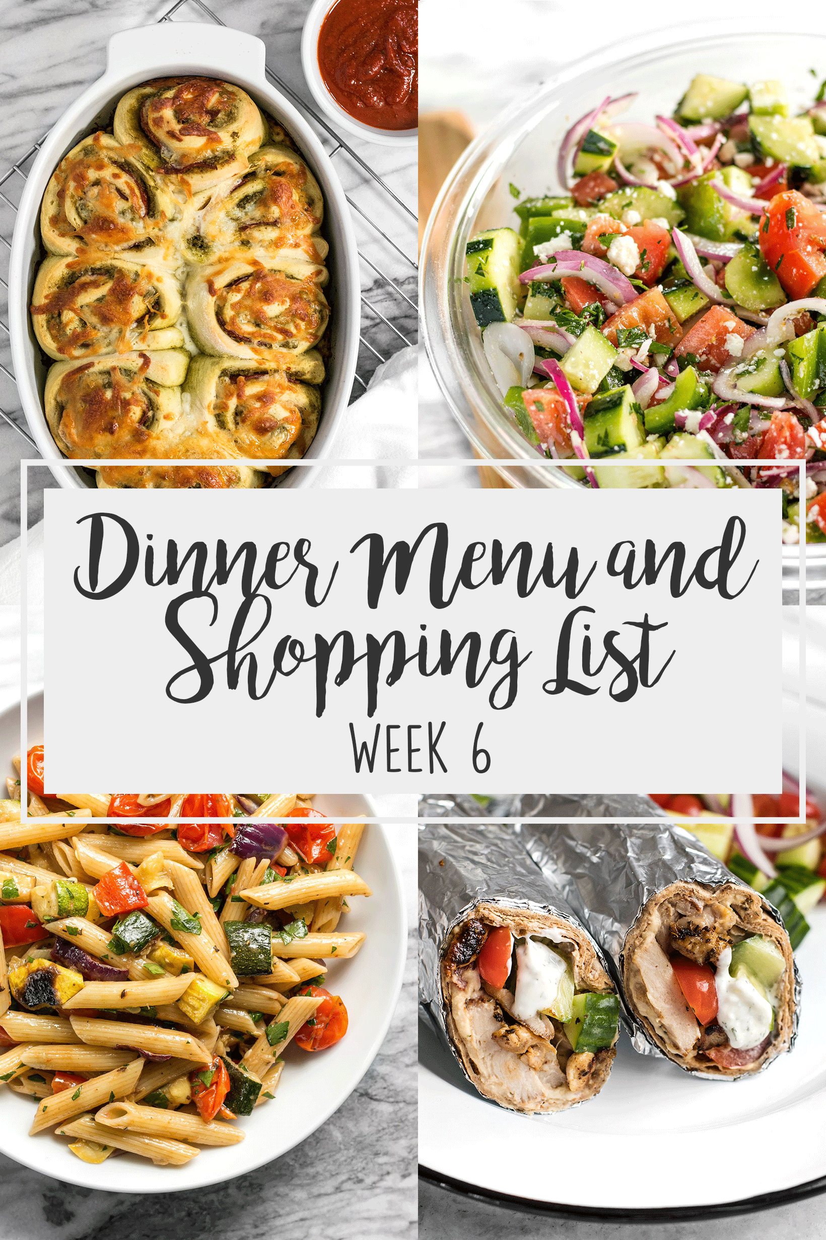 Weekly Menu and Shopping List 6