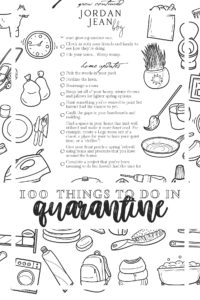100 Things To Do While Practicing Social Distancing at Home + Free ...