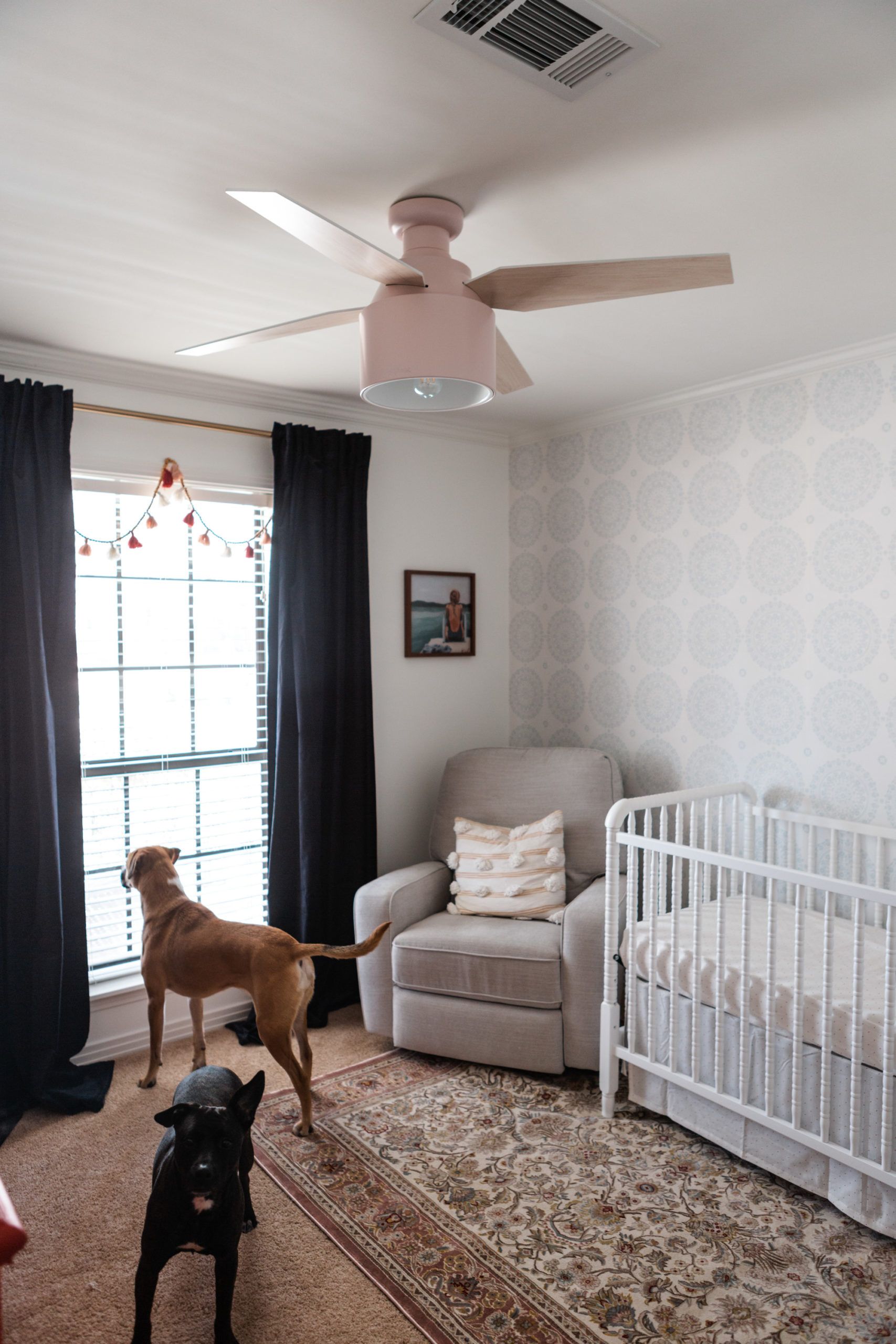 Red Pink and Blue Nursery